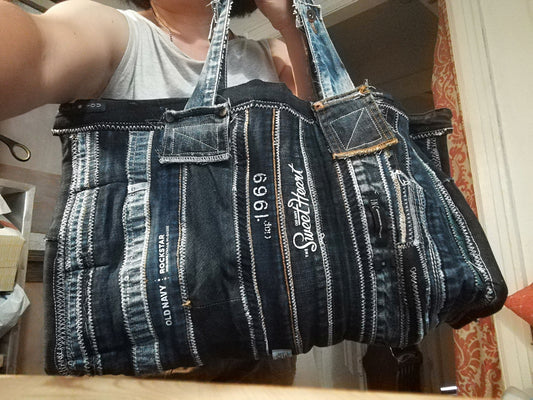 Recycled Jeans Tote Bag