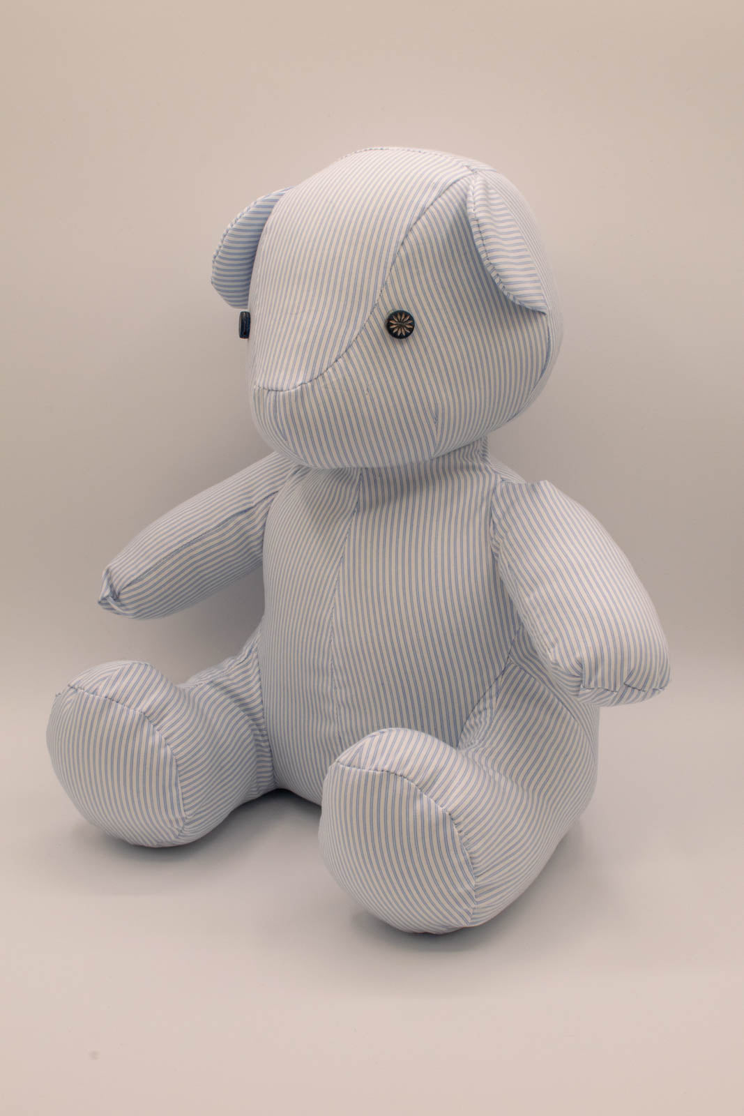 Blue Pinstripe Shirt Teddy Bear 3