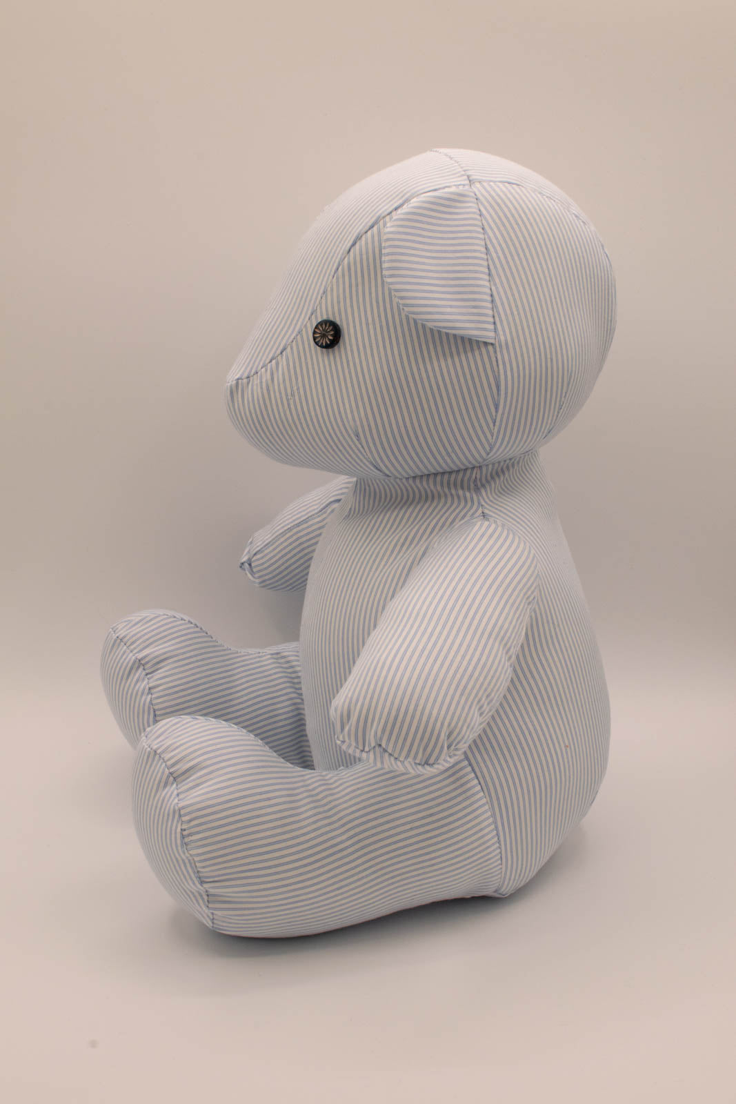Blue Pinstripe Shirt Teddy Bear 4