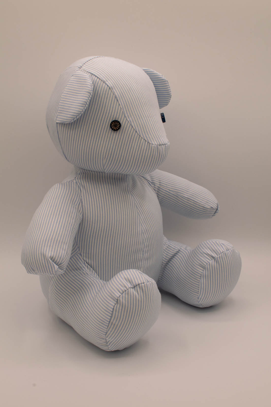 Blue Pinstripe Shirt Teddy Bear 7