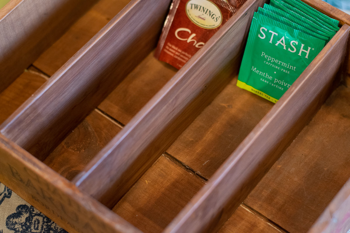 Teabag Container Repurposed from Wine Crate-6
