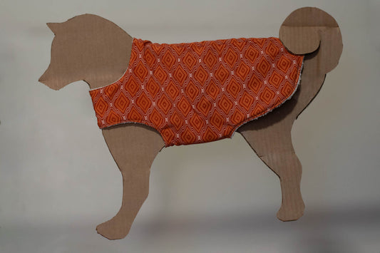 Dog Coat Made From Salvaged Kimono Fabric Sample
