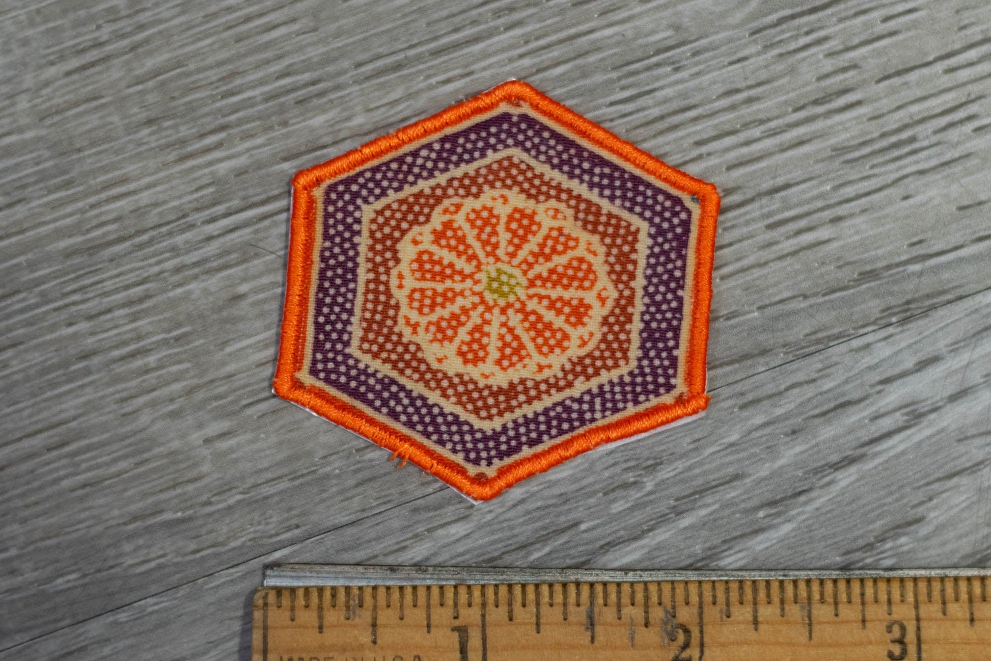 Hexagonal Pattern Kimono Patch/Appliqué