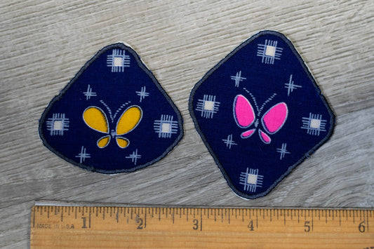 Yellow Butterfly Patch and Pink Butterfly Patch Set
