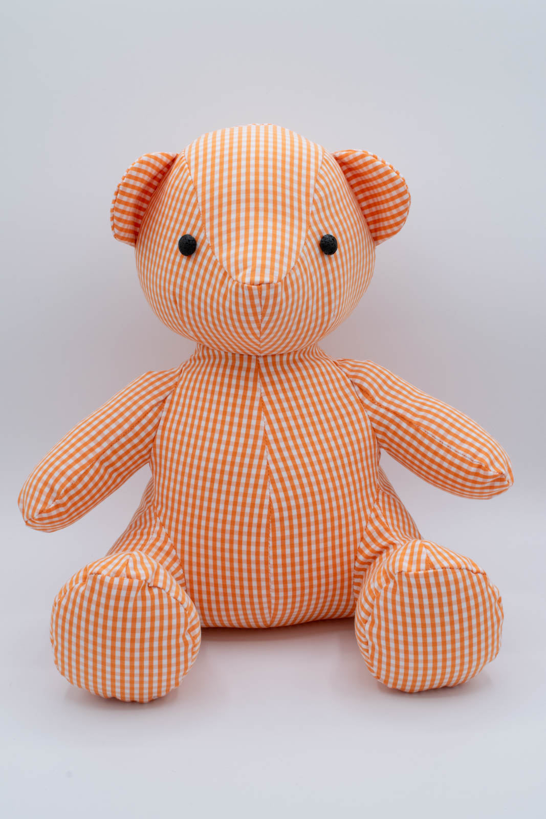 Orange Gingham Shirt Teddy Bear 2