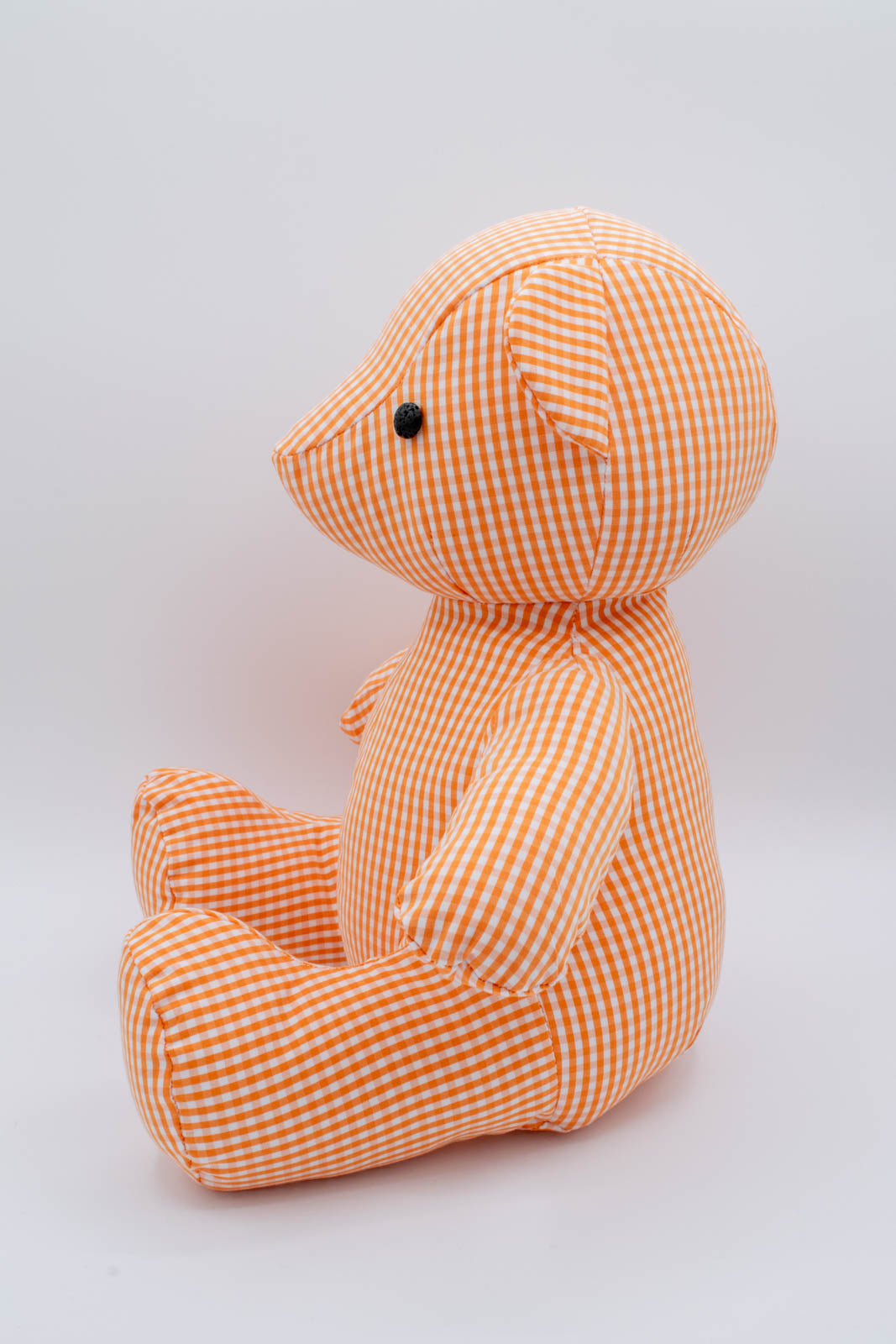 Orange Gingham Shirt Teddy Bear 4