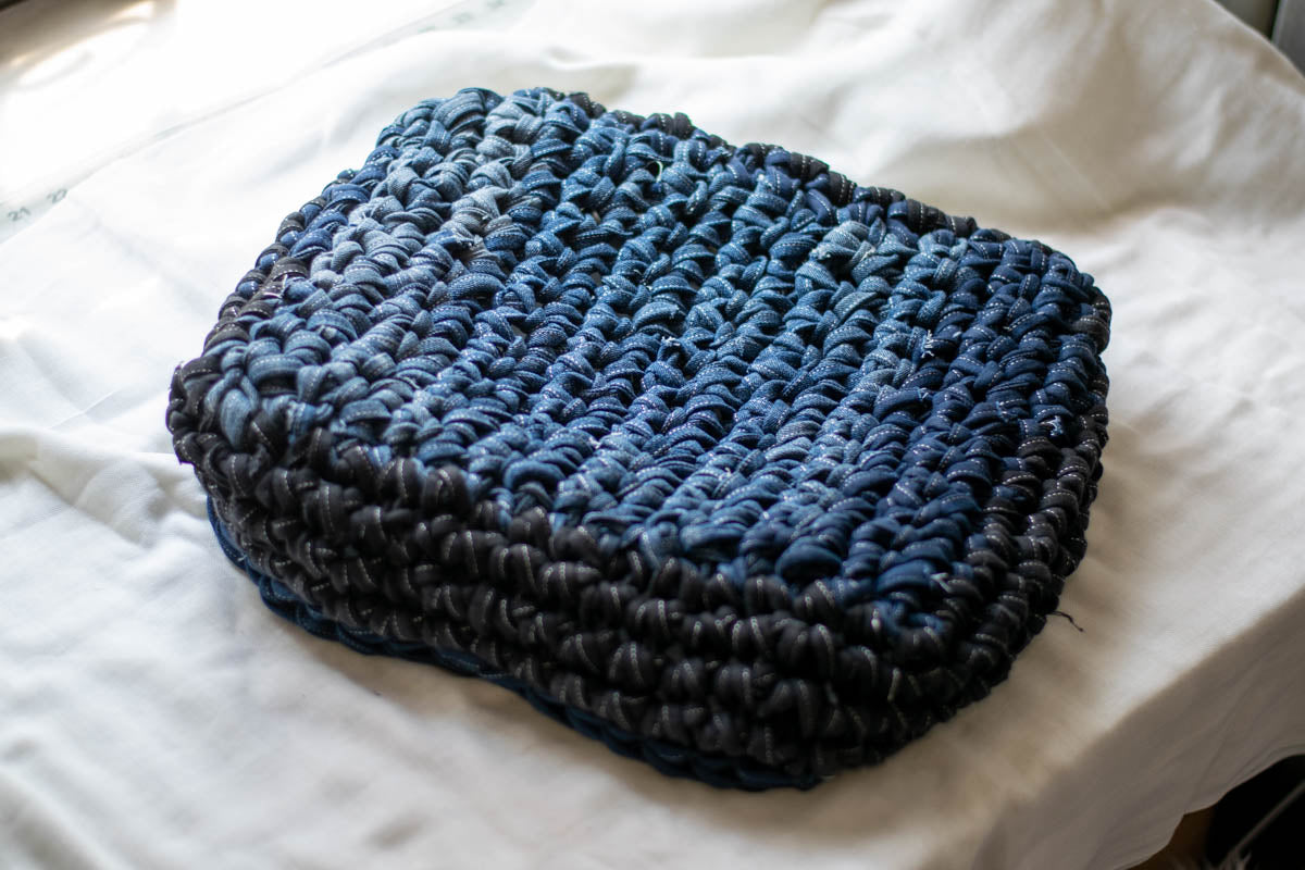 Eco Friendly Jean Basket — Large Rectangle, bottom