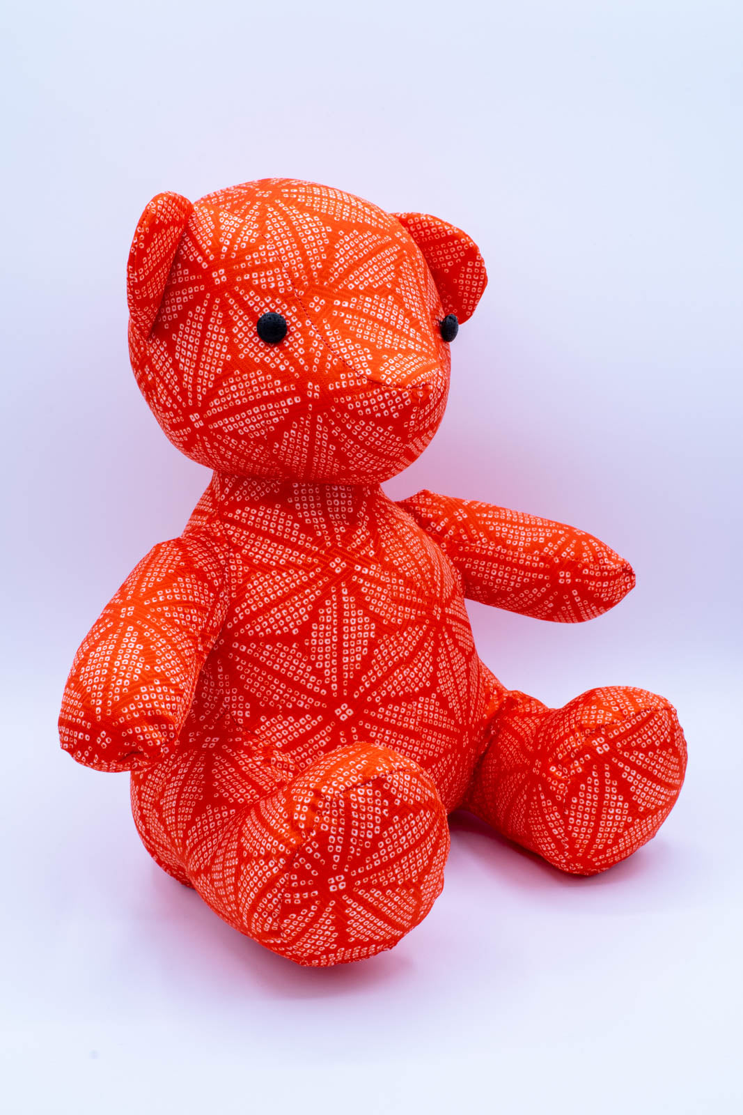Eco-Friendly Red Kimono Butterfly Pattern Teddy Bear #0801015