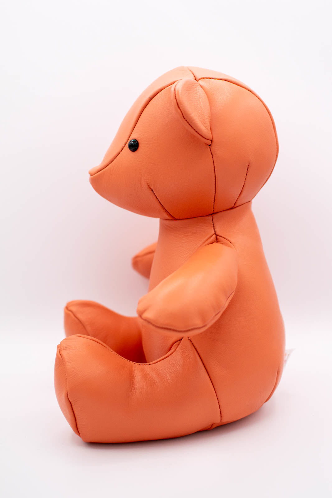 Eco-Friendly Salmon Leather Teddy Bear Button Eyes D