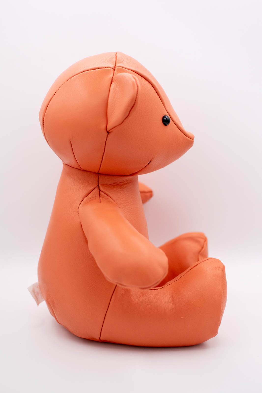 Eco-Friendly Salmon Leather Teddy Bear Button Eyes D
