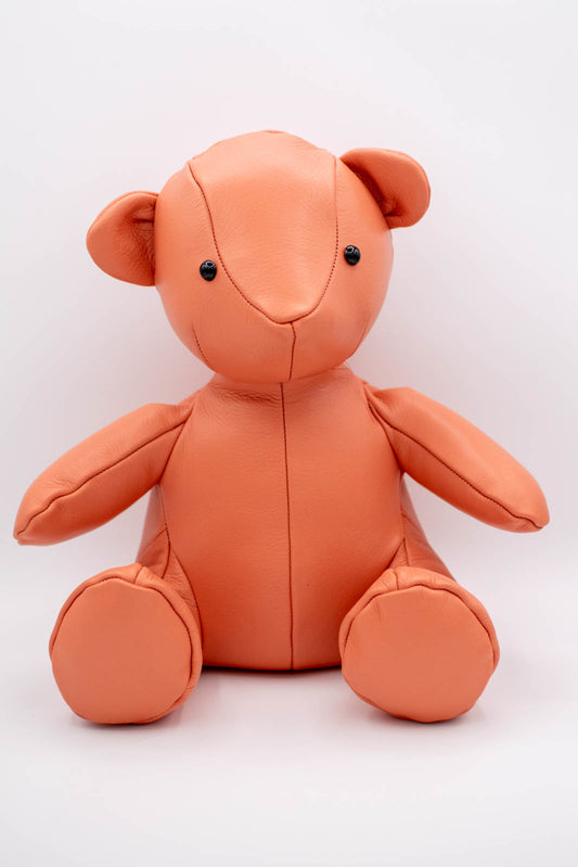 Eco-Friendly Salmon Leather Teddy Bear Button Eyes #0801001
