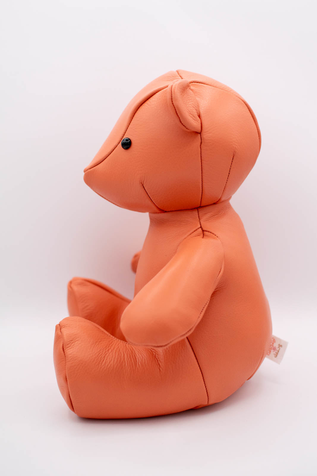 Eco-Friendly Salmon Leather Teddy Bear Button Eyes #0801001