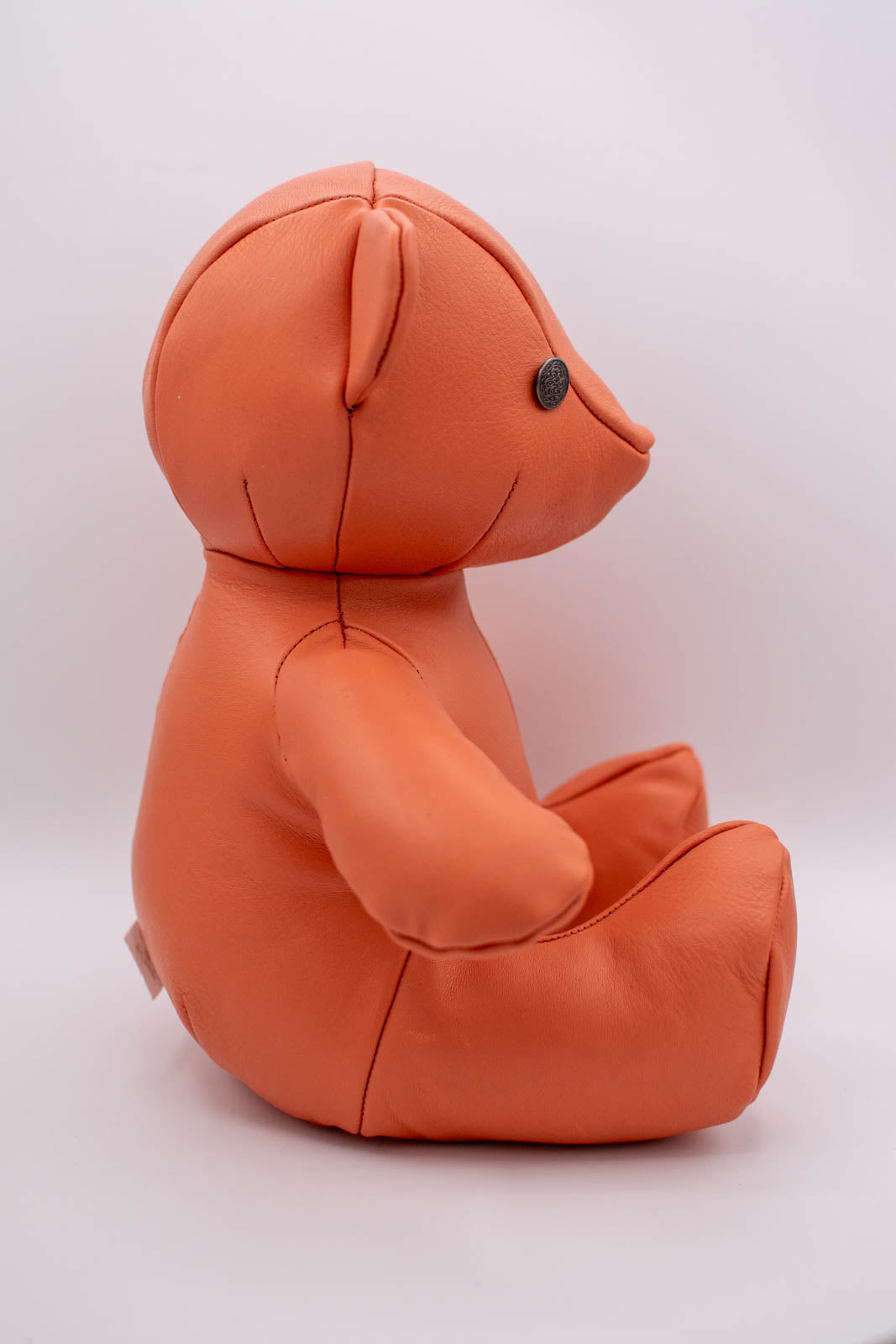Eco-Friendly Salmon Leather Teddy Bear Jean Tack Button Eyes A