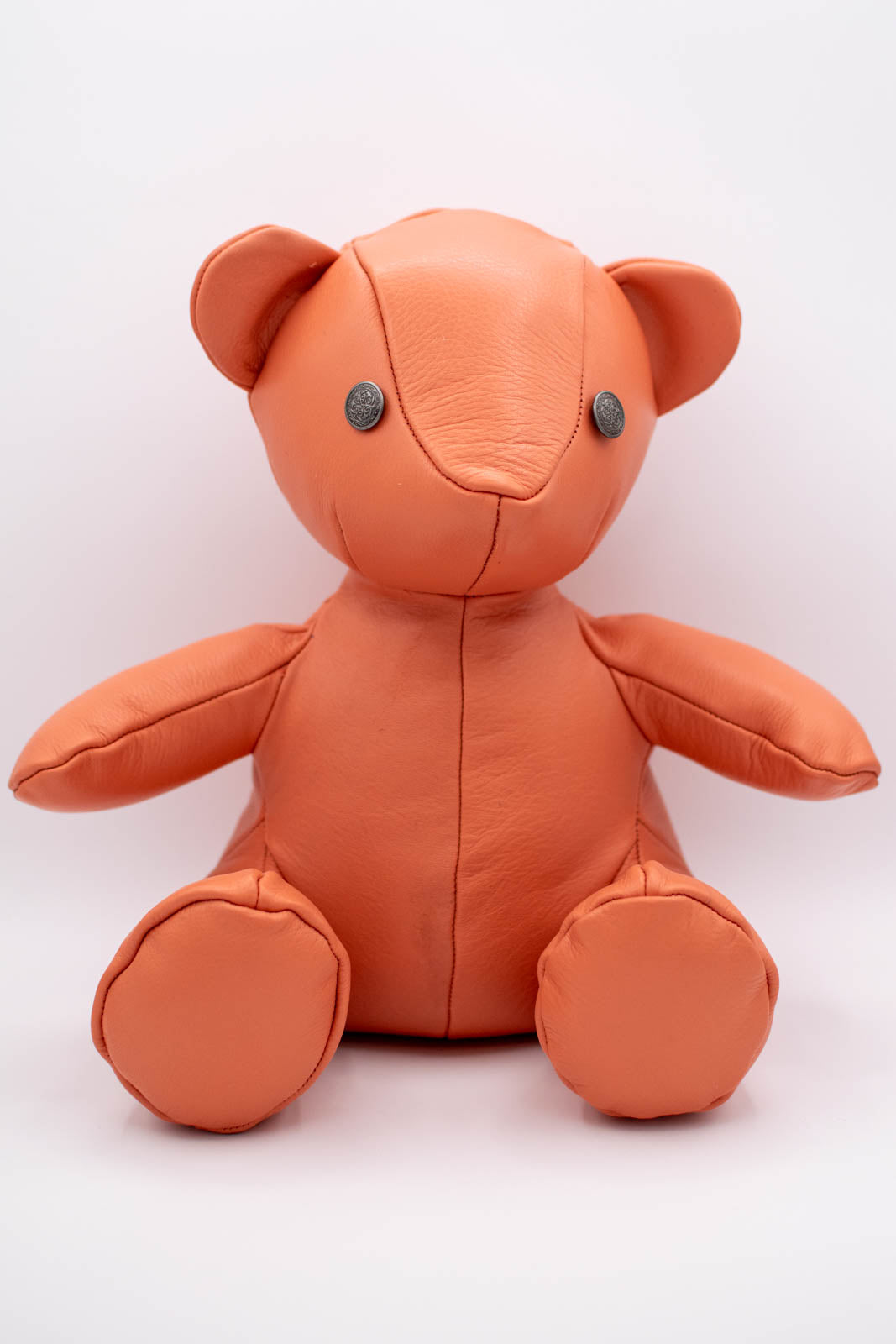 Eco-Friendly Salmon Leather Teddy Bear Jean Tack Button Eyes #0801003