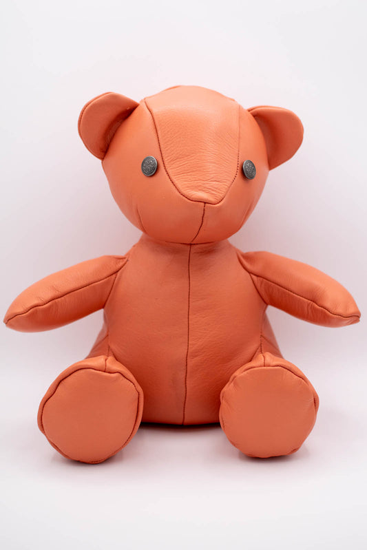 Eco-Friendly Salmon Leather Teddy Bear Jean Tack Button Eyes #0801003