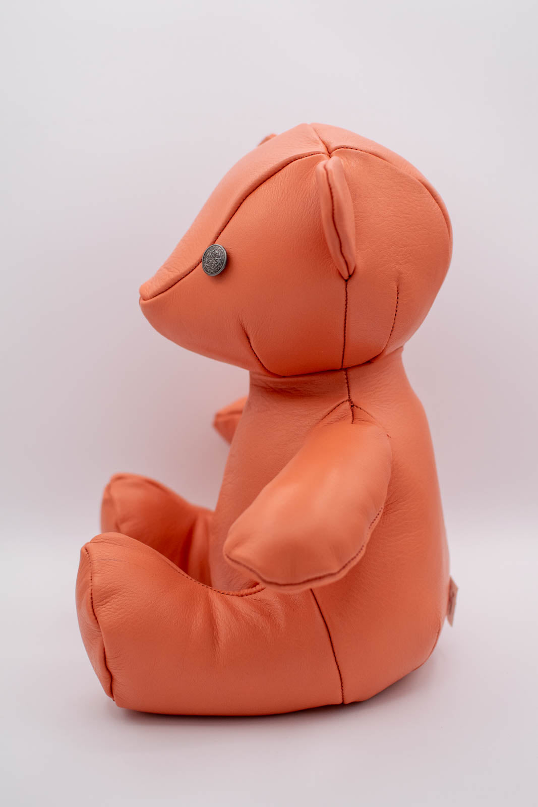 Eco-Friendly Salmon Leather Teddy Bear Jean Tack Button Eyes #0801003