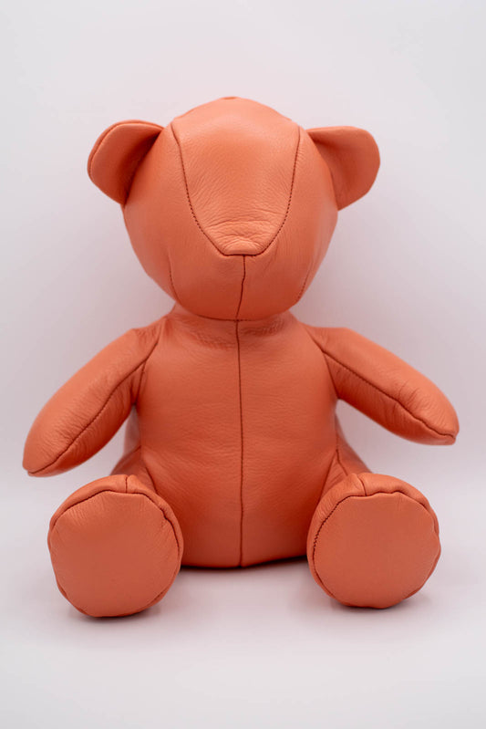 Eco-Friendly Salmon Leather Teddy Bear Without Eyes #0801002