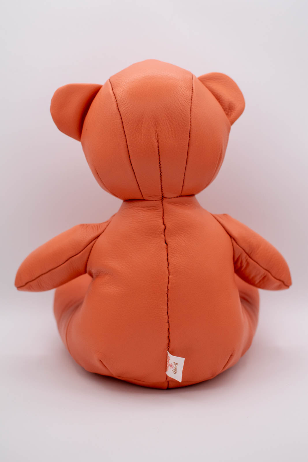 Eco-Friendly Salmon Leather Teddy Bear Without Eyes #0801002