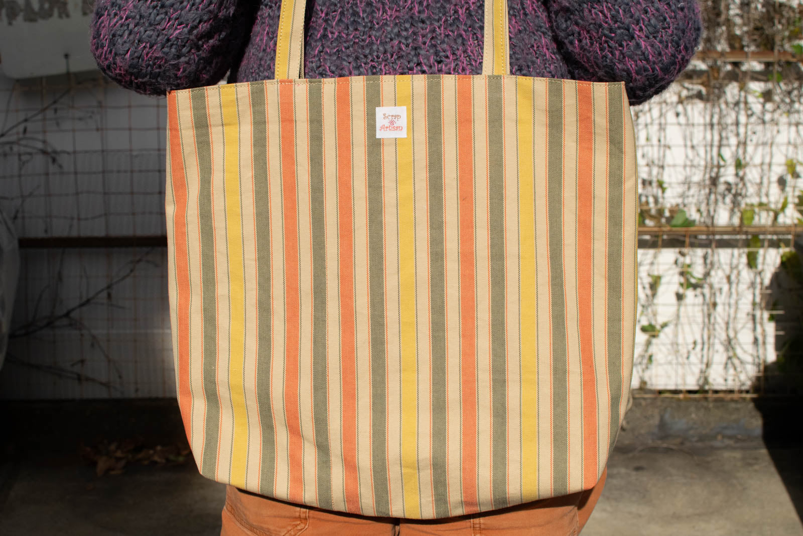 Stripe Obi Sash Tote-2