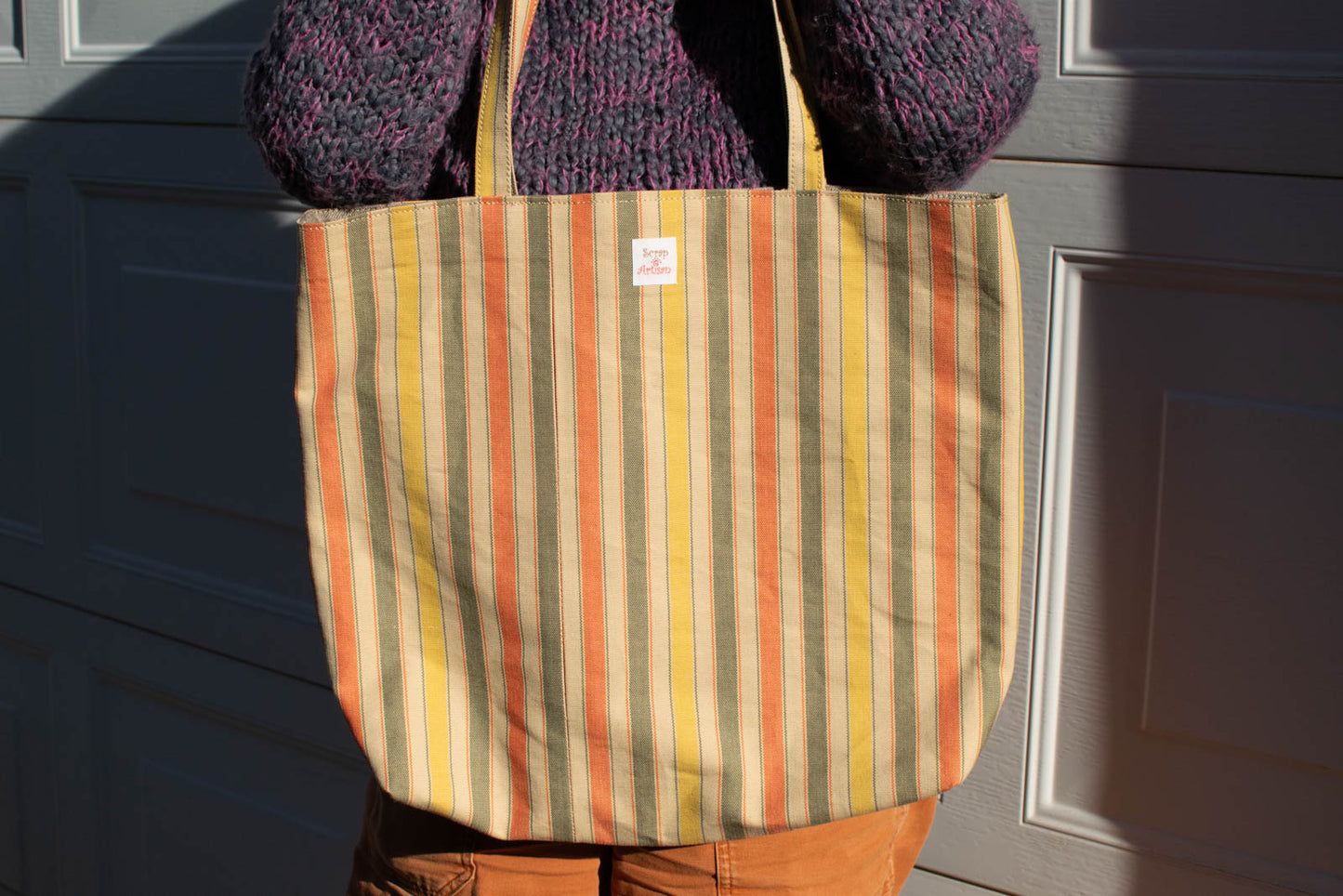 Stripe Obi Sash Tote-3