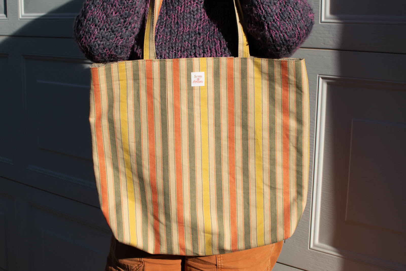 Stripe Obi Sash Tote-3