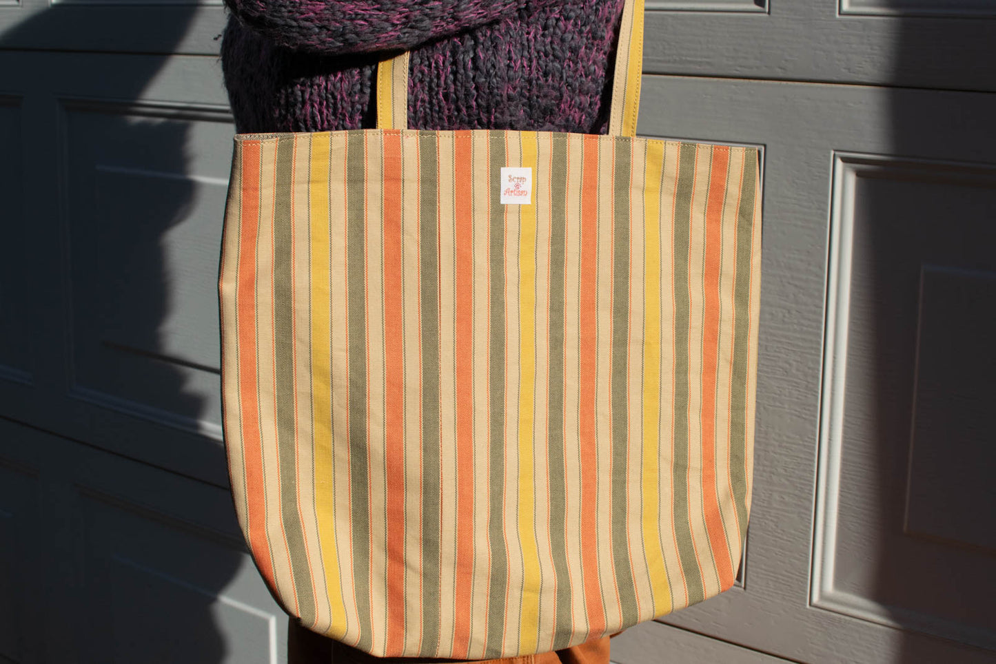 Stripe Obi Sash Tote-4
