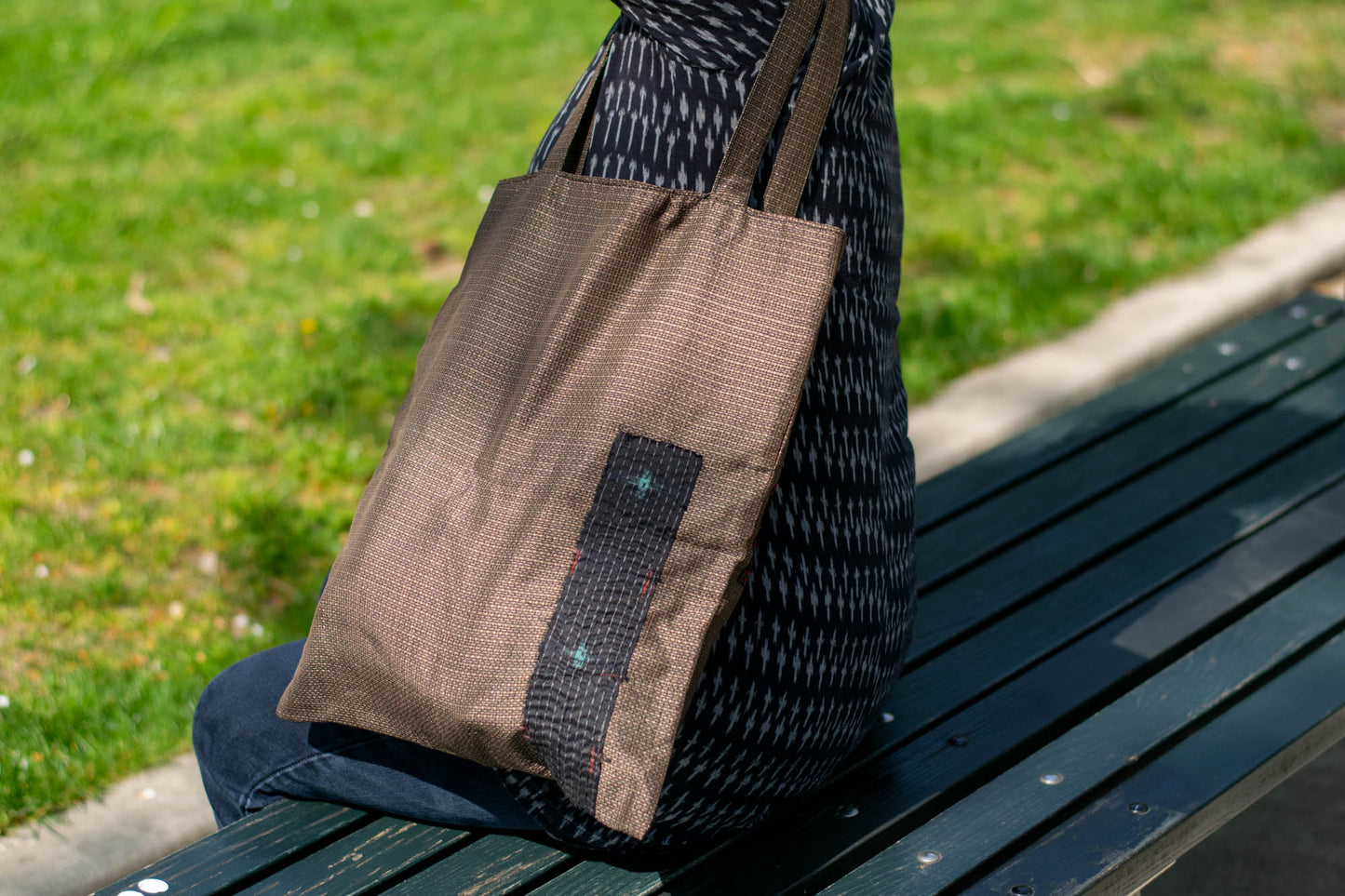 Patched Ohshima Fabric Tote #0701002