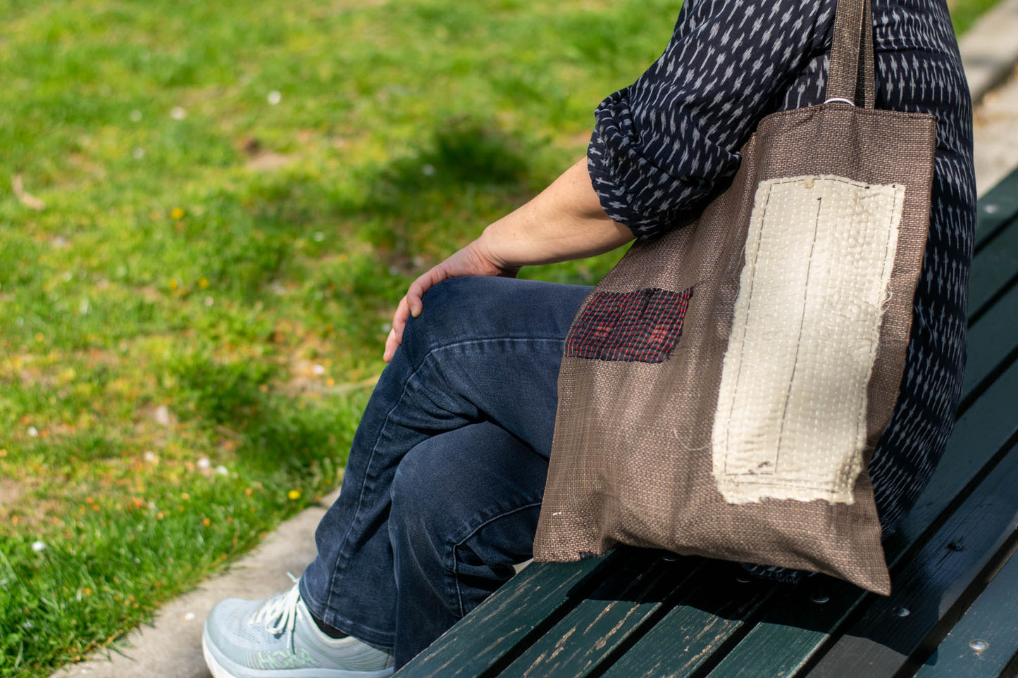 Patched Ohshima Fabric Tote #0701002