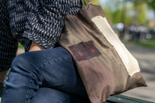 Patched Ohshima Fabric Tote #0701002