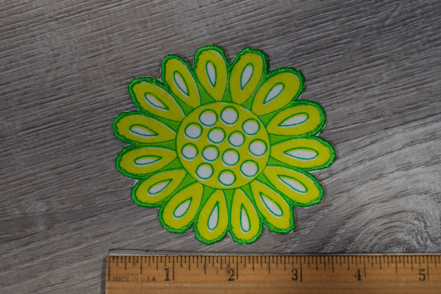 Yellow and Green Flower Appliqué