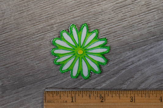 Yellow, Green, and White Flower Patch/Appliqué