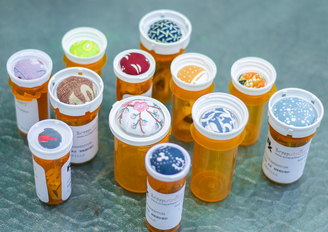 Pill Bottles Sewing Kit