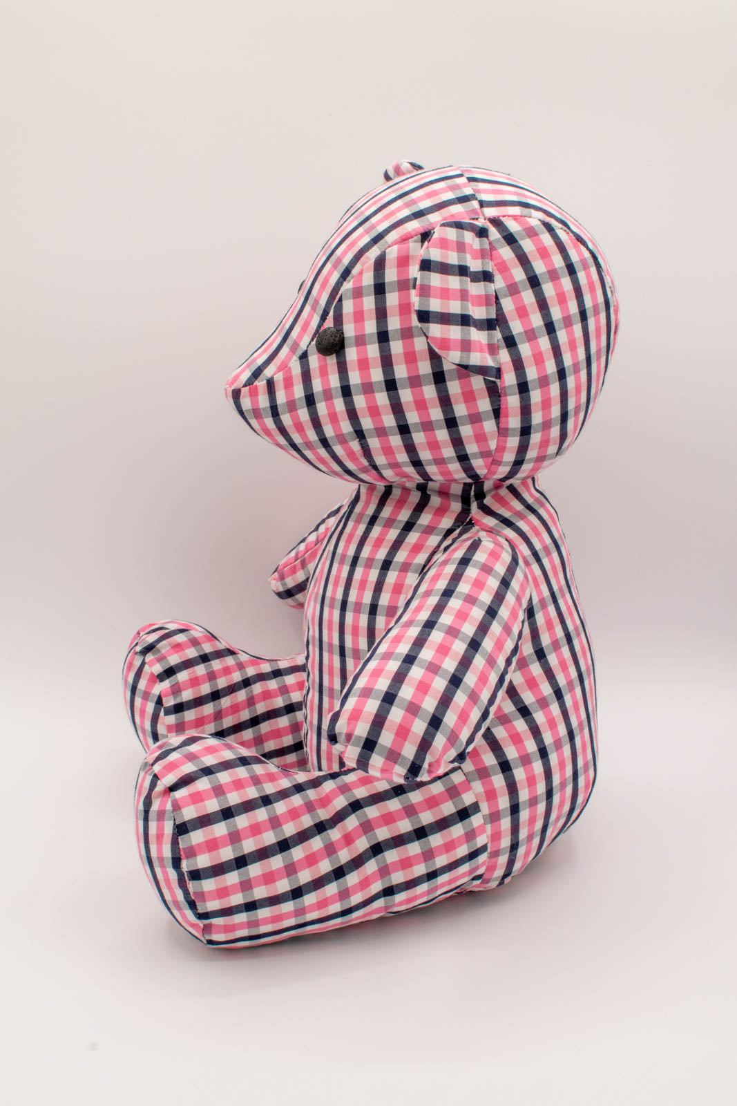 Blue and Pink Gingham Shirt Teddy Bear 4