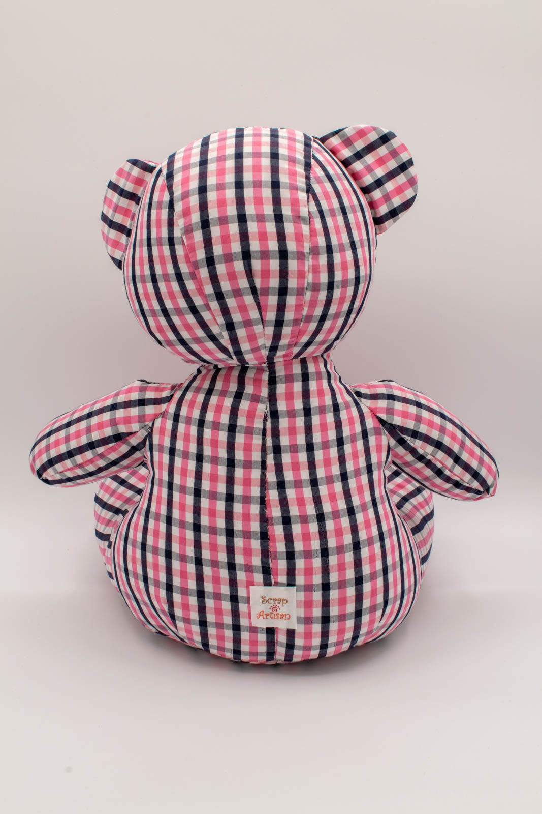 Blue and Pink Gingham Shirt Teddy Bear 5