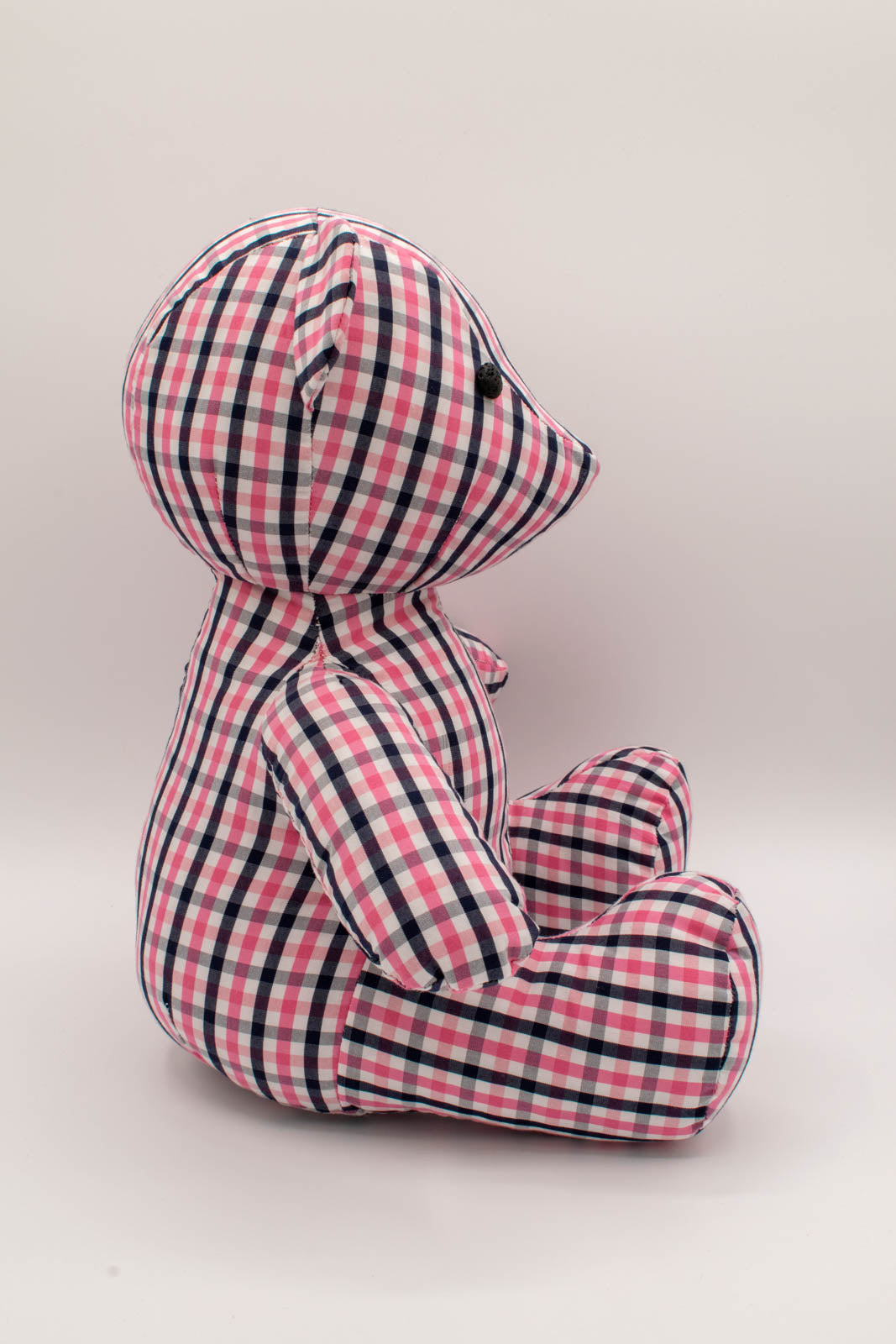 Blue and Pink Gingham Shirt Teddy Bear 6
