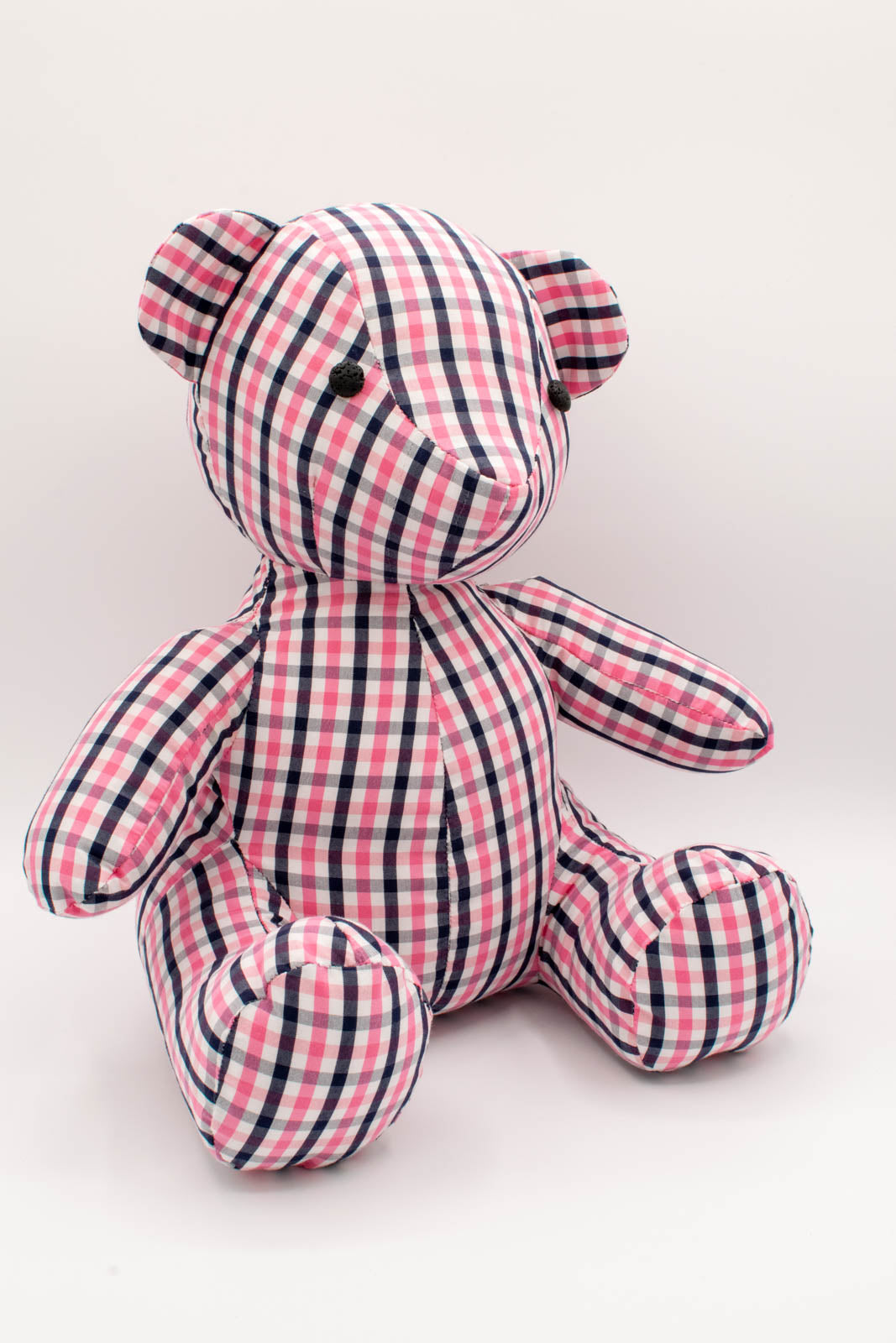 Blue and Pink Gingham Shirt Teddy Bear 7