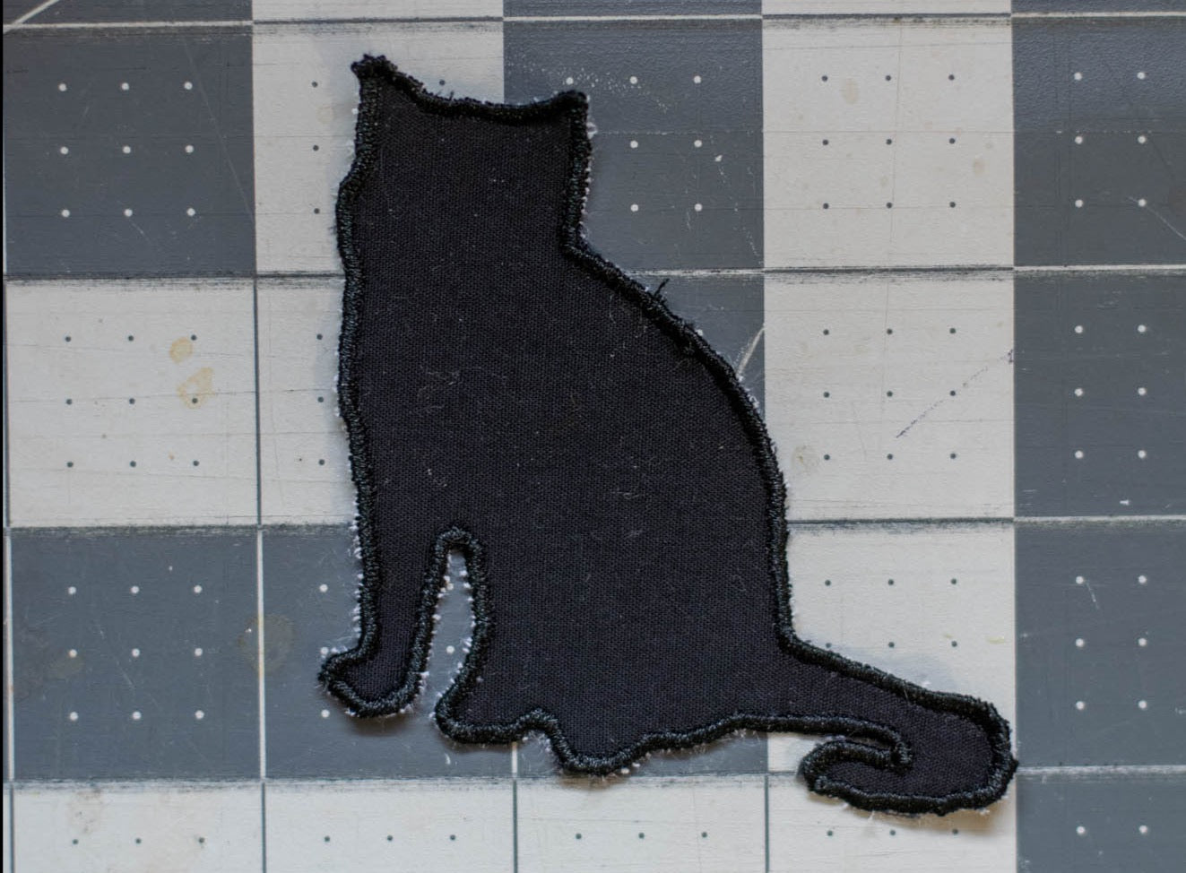 Sitting Black Cat Patch