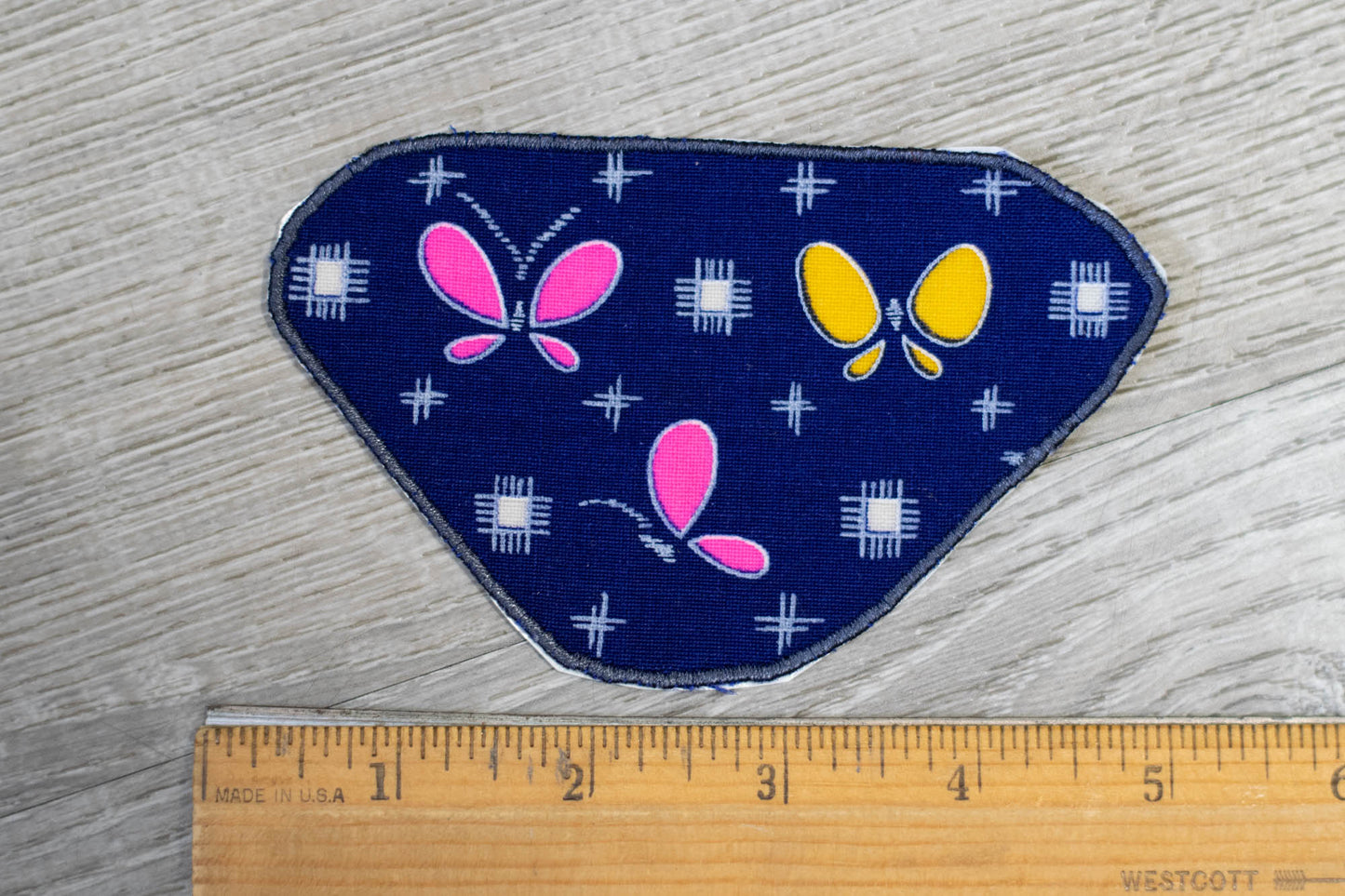Butterflies in Blue Kimono Patch-3