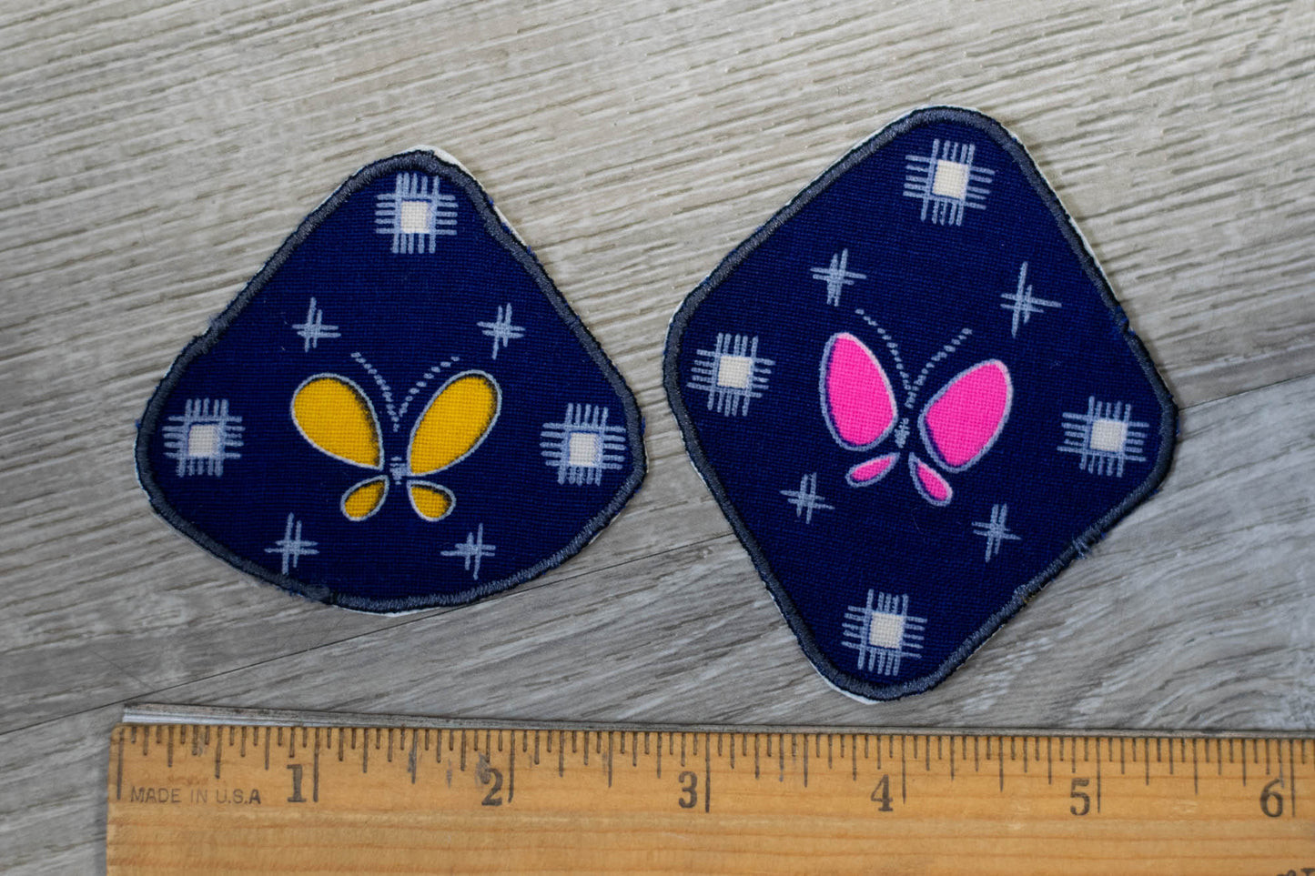 Yellow Butterfly Patch and Pink Butterfly Patch Set