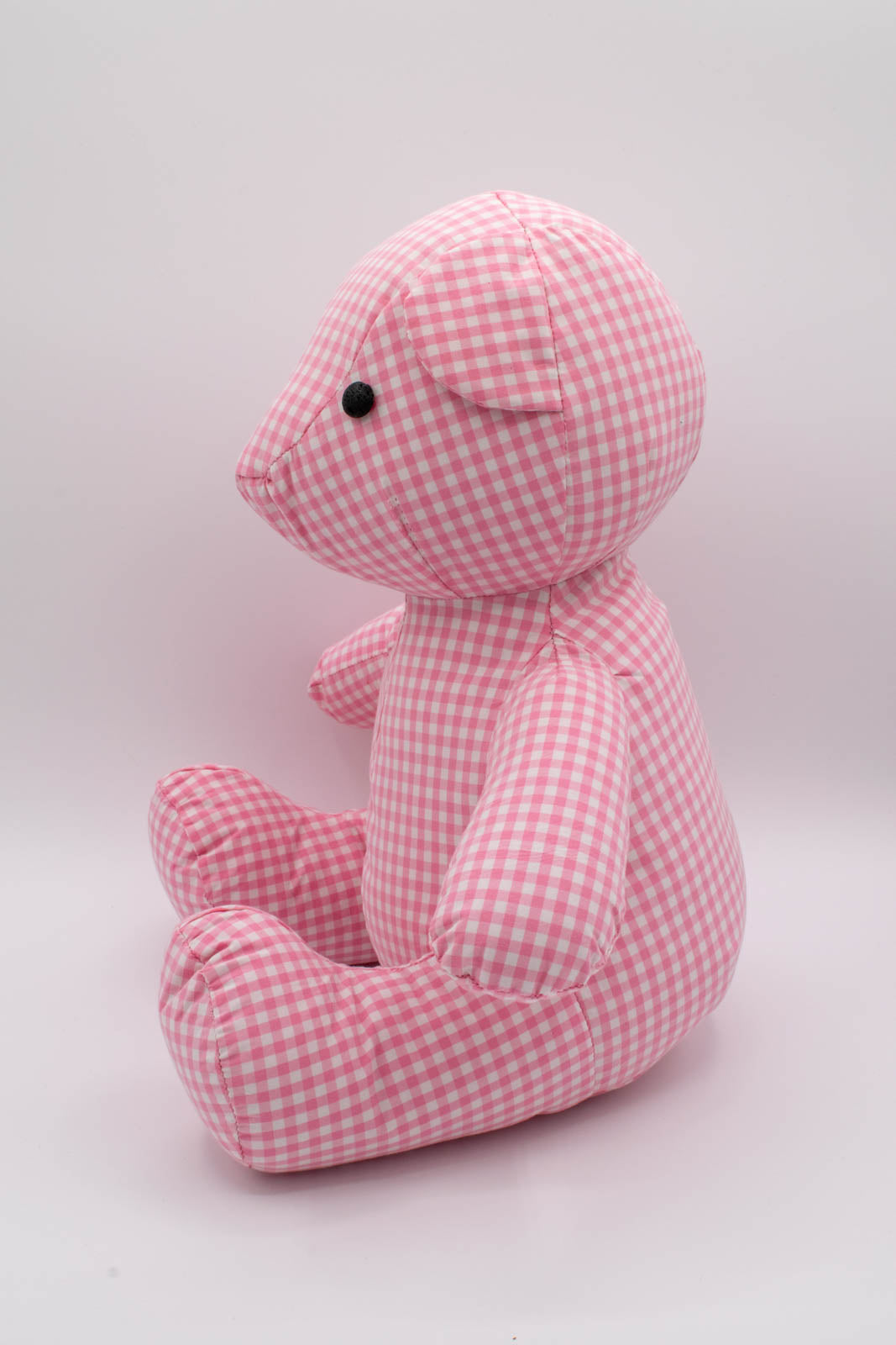 Pink Gingham Shirt Teddy Bear 4
