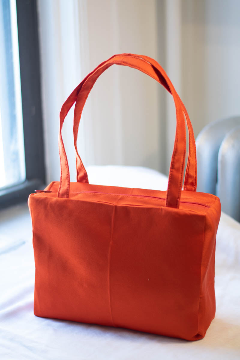 Silk Bag Made from Salvaged Obi Sash Belt — Butterflies and Flowers-3