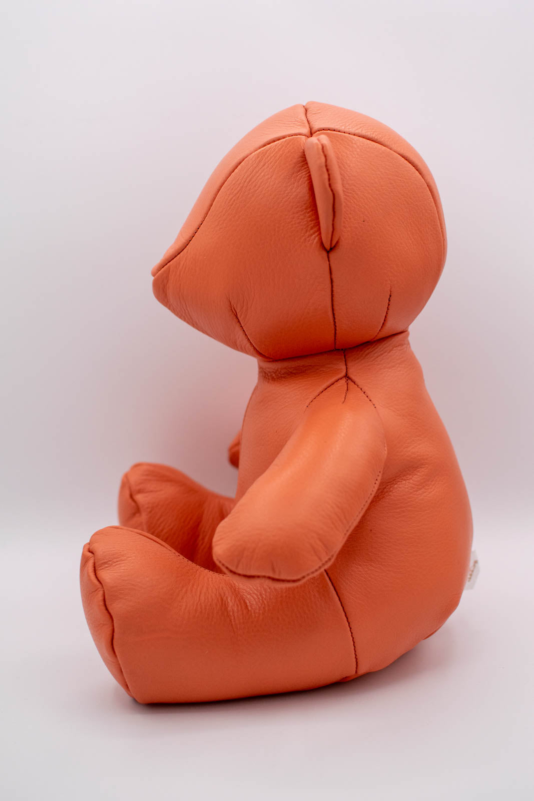 Eco-Friendly Salmon Leather Teddy Bear Without Eyes #0801002
