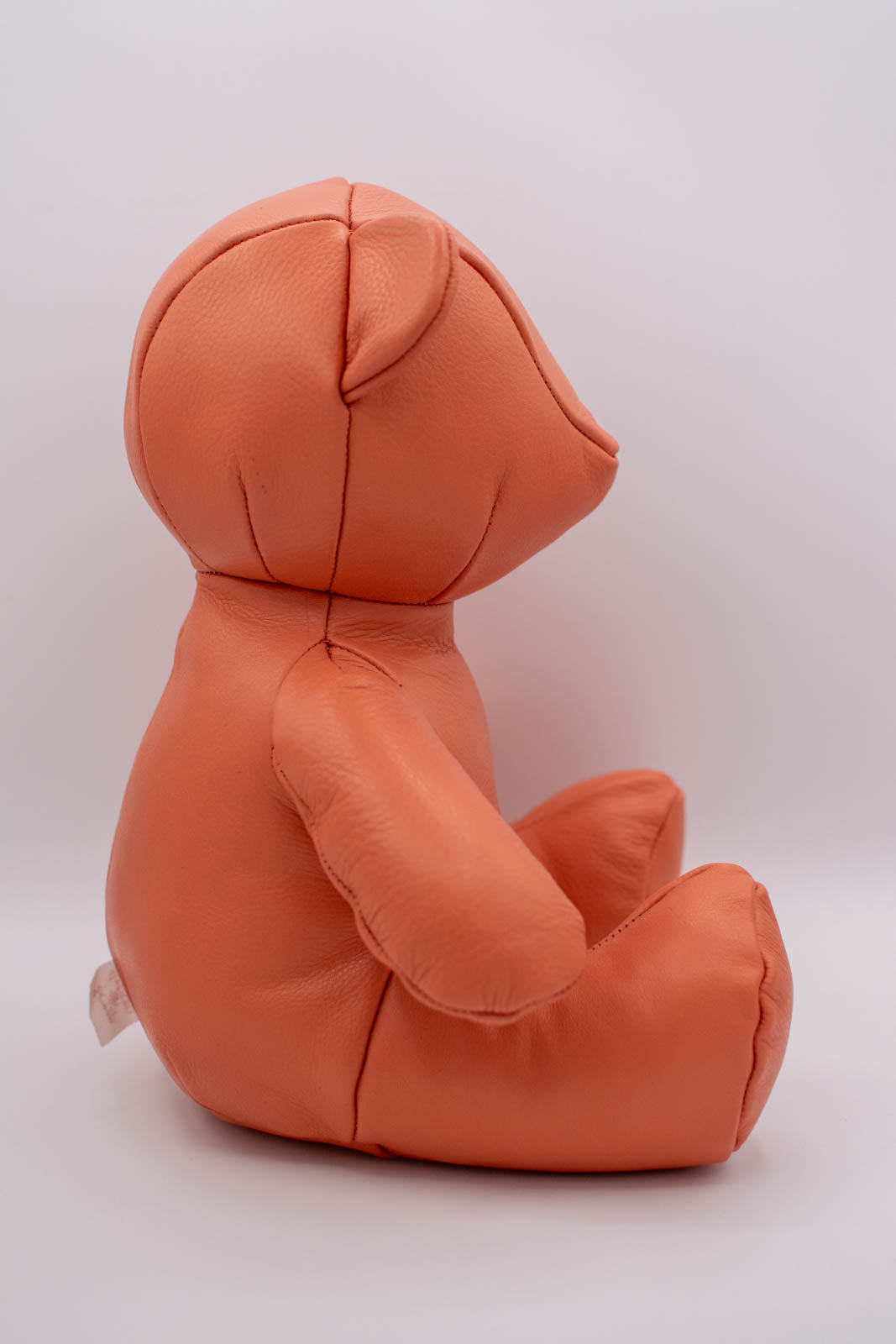Eco-Friendly Salmon Leather Teddy Bear Without Eyes #0801002