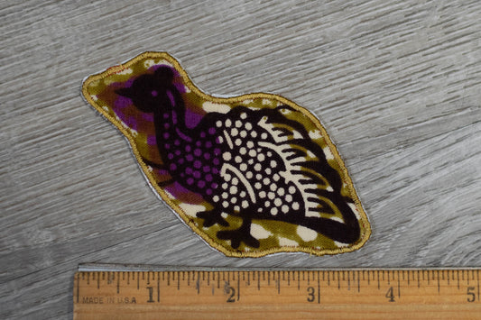 African Wax Print Bird Appliqué