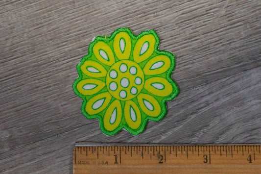 Yellow and Green Flower Appliqué